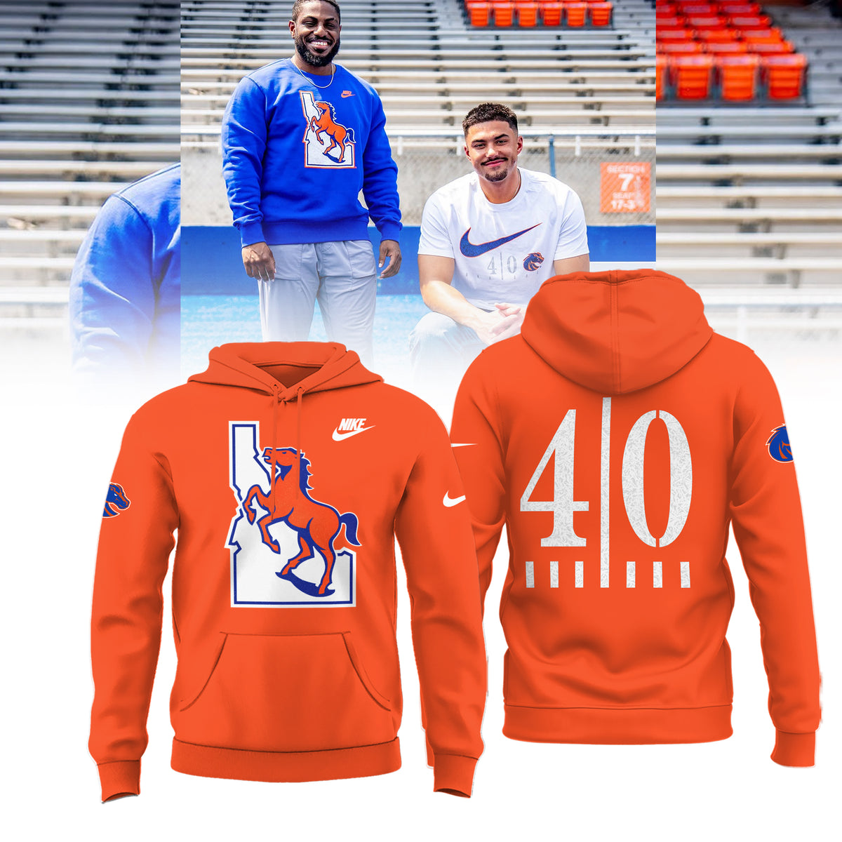 Limited Edition Boise State Broncos 40 Years of Blue Turf Shirt