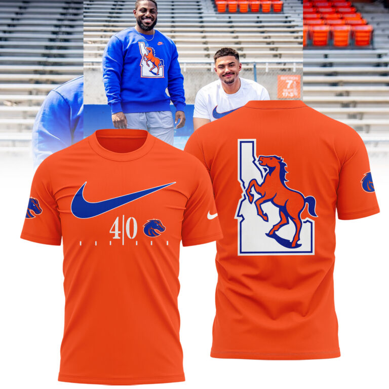 Limited Edition Boise State Broncos 40 Years of Blue Turf Shirt
