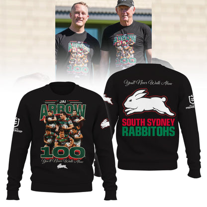 South Sydney Rabbitohs - Jai Arrow 100th Rabbitohs game - You'll Never Walk Alone Sweatshirt