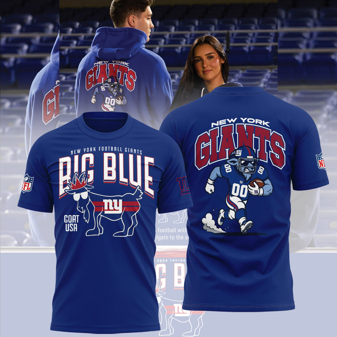 Limited Edition NY Giants x GOAT USA 2026 T-shirt