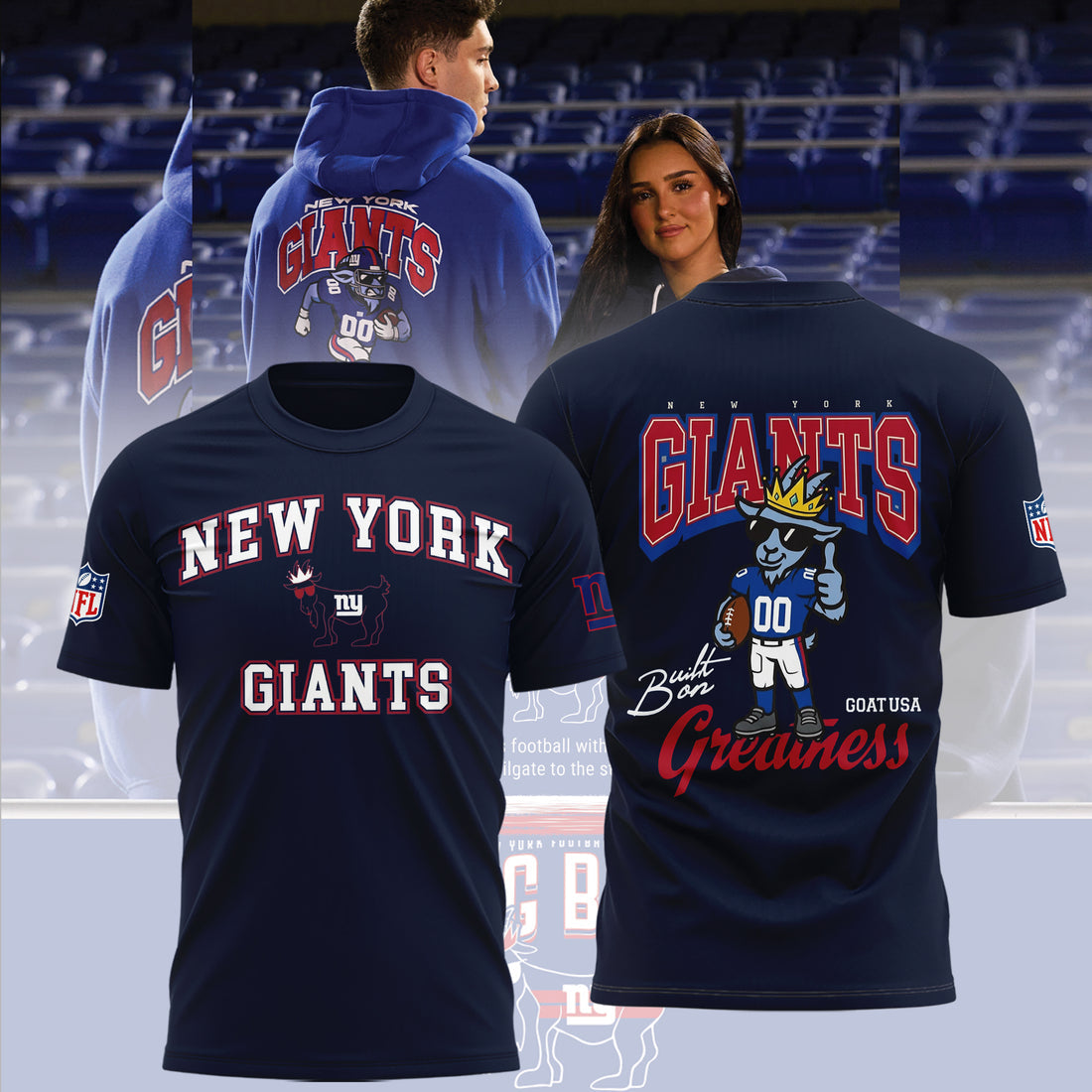Limited Edition NY Giants x GOAT USA 2026 T-shirt