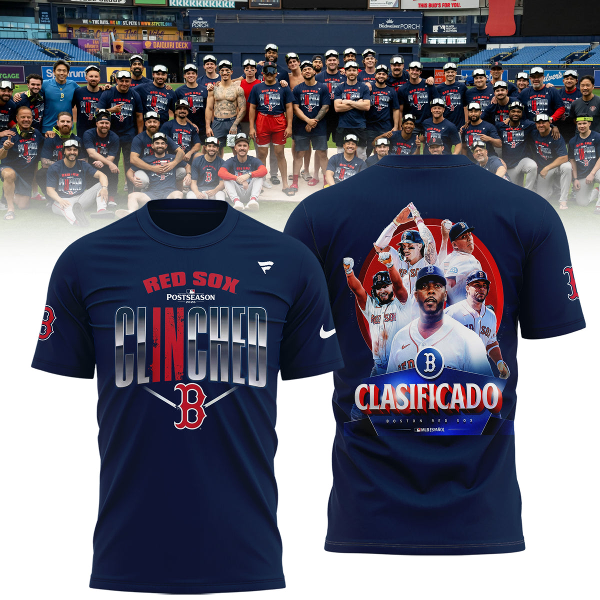 Limited Edition Red Sox Clinched Postseason 2026 Shirt