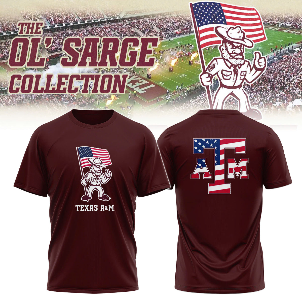 Youth Ol' Sarge American Flag Tshirt