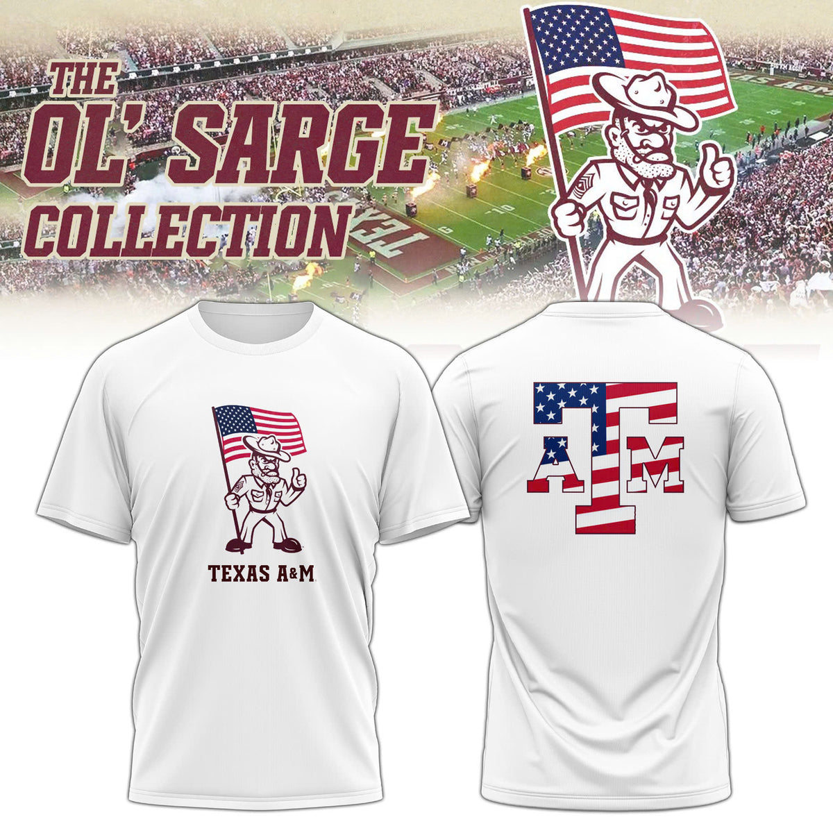 Youth Ol' Sarge American Flag Tshirt