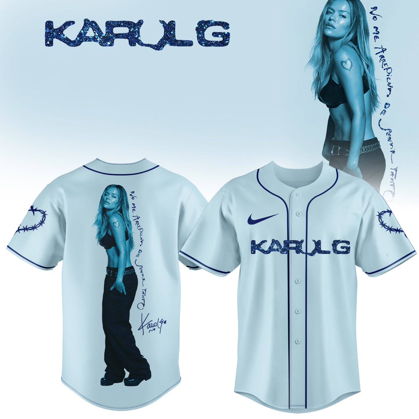 ,KaRol G Album “NO ME ARREPIENTO DE SENTIR TANTO” 🩵 – Jersey