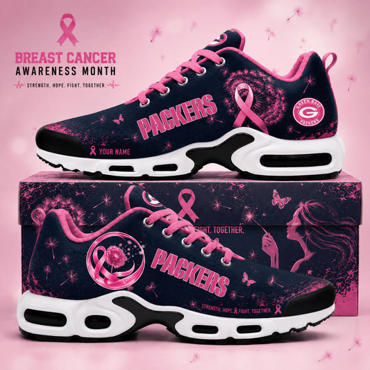 Limited Edition Green Bay Packers Breast Cancer Awareness x Dandelion of Hope Sneakers