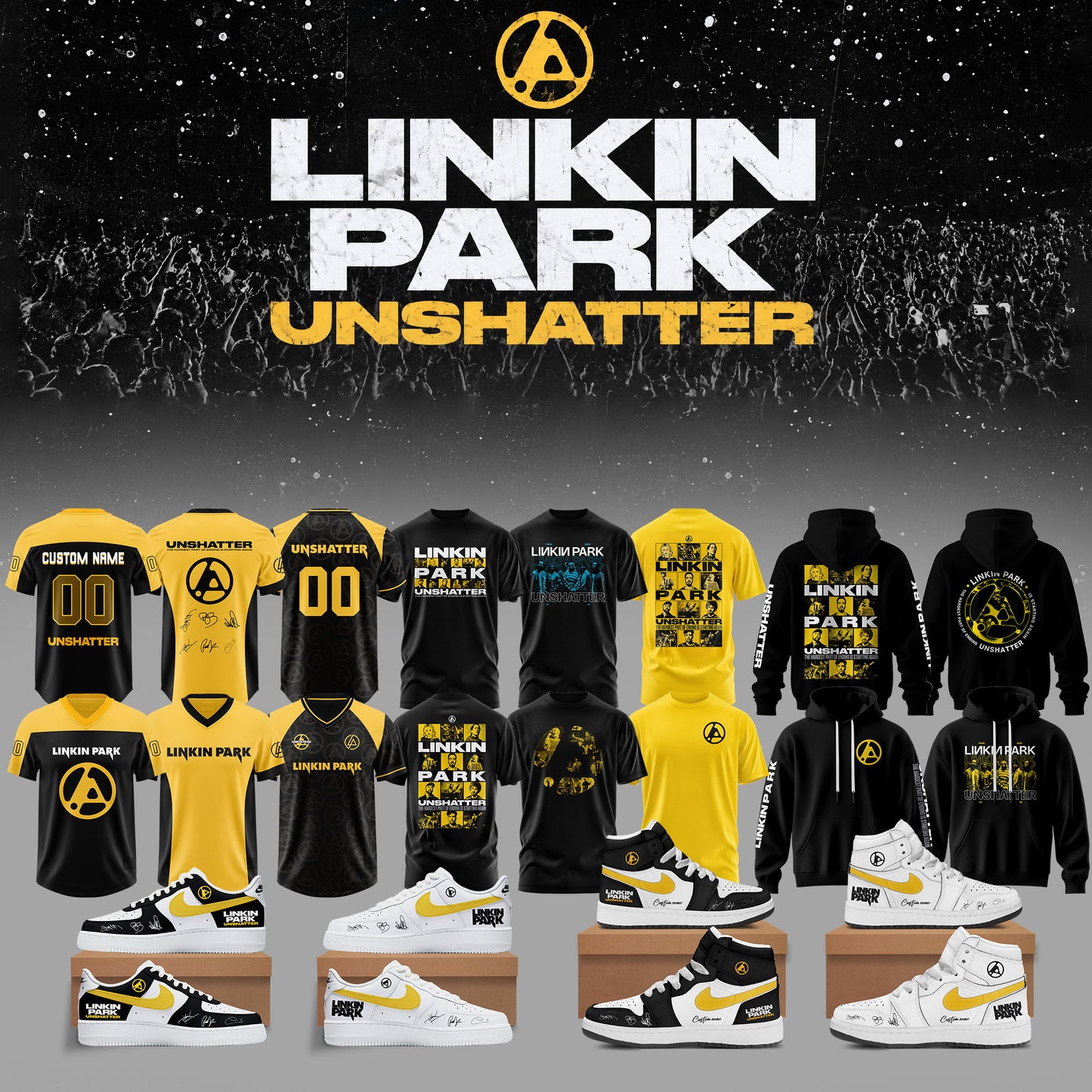 Lnk Prk Unshatter 3D All-Over Print T-Shirt V1