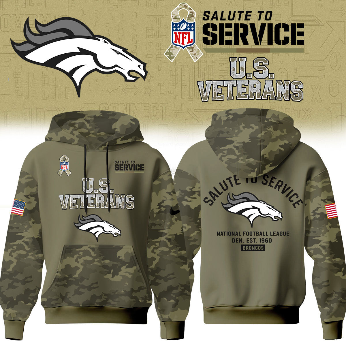 Denver Broncos Salute To Service 2026 – Hoodie