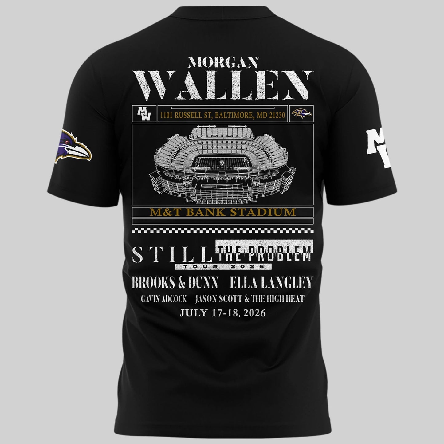 Exclusive Version Baltimore Ravens xMW  Black Tshirt 2026