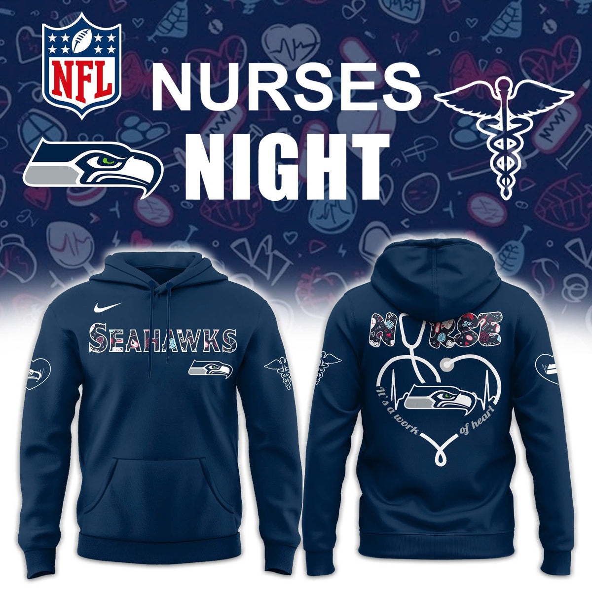 Seattle Seahawks x Nurses Night 2026 Hoodie