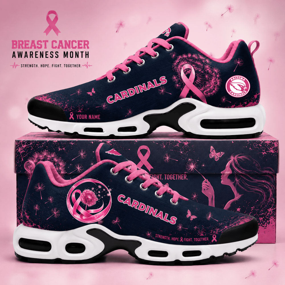 Limited Edition Arizona Cardinals Breast Cancer Awareness x Dandelion of Hope Sneakers