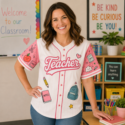 Teacher Baseball Jersey, Back-to-school 2026
