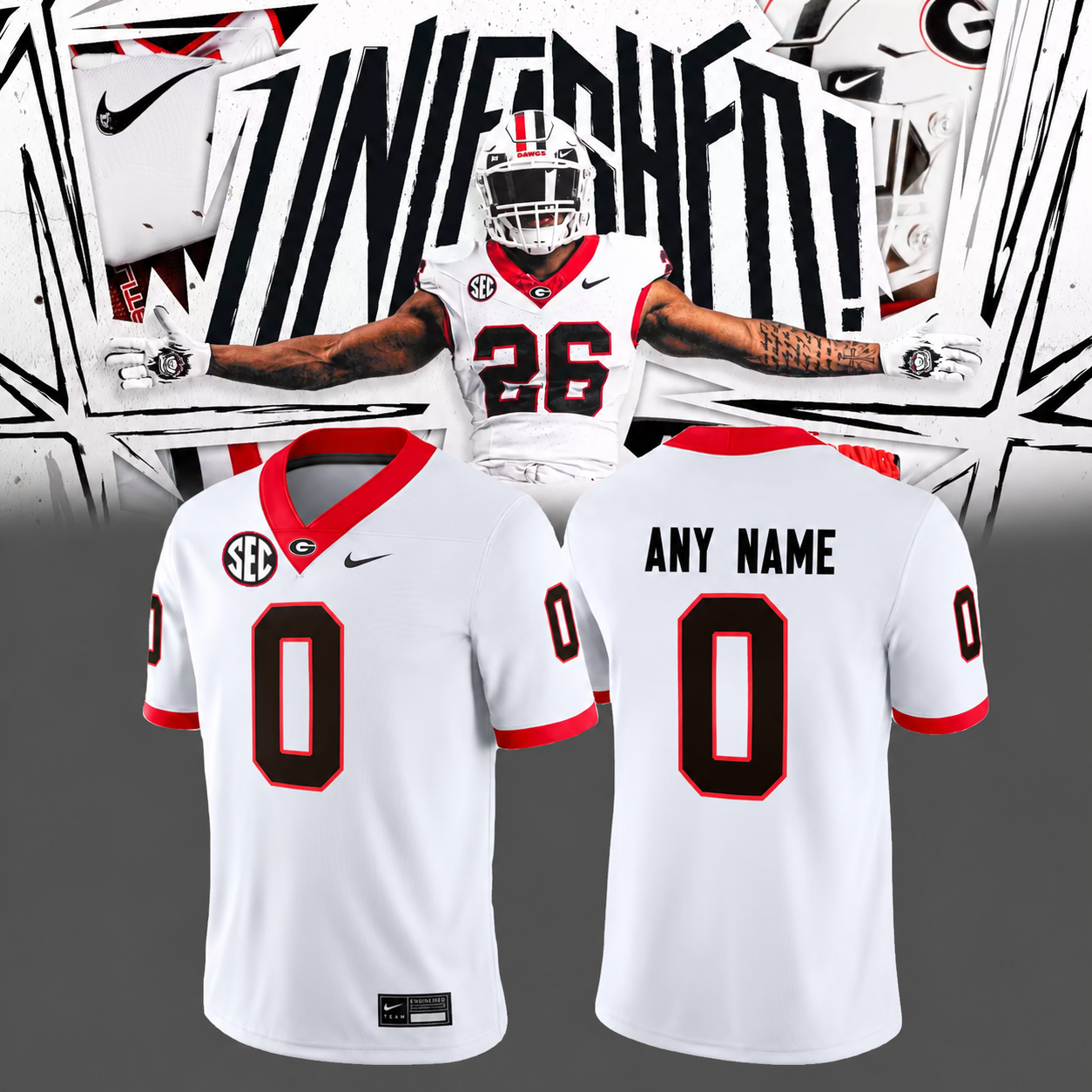 White Georgia Bulldogs Jersey - Limited Edition