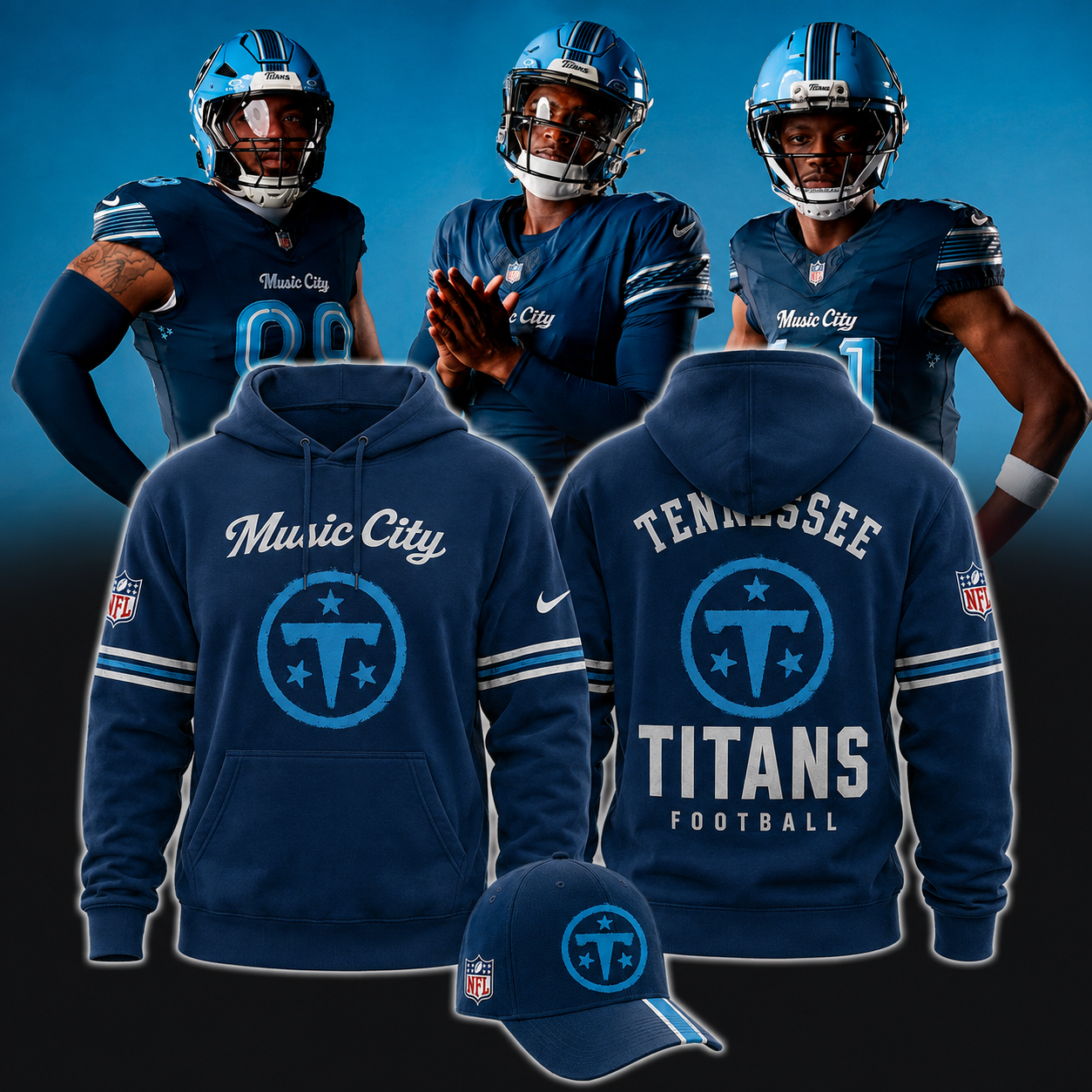 Tennessee Titans - For Music City 2026 Rivalries Uniform - Hoodie