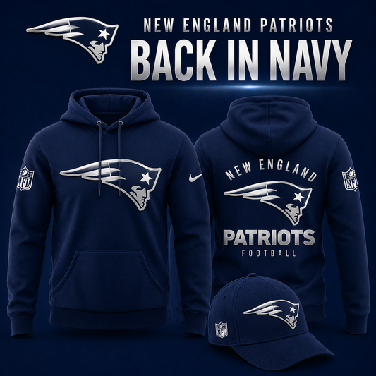 New England Patriots - Back In Navy 2026 Limited Edition Hoodie