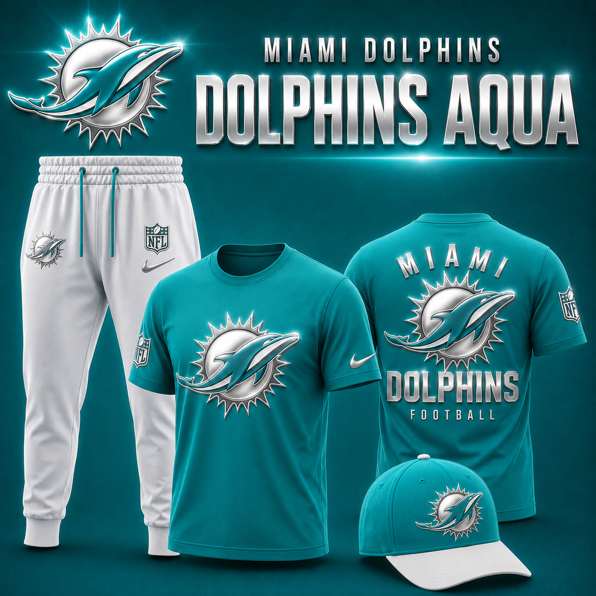 Miami Dolphins - Aqua Dolphins 2026 Limited Edition Tshirt