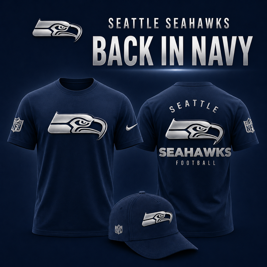 Seattle Seahawks - Back In Navy 2026 Limited Edition Tshirt