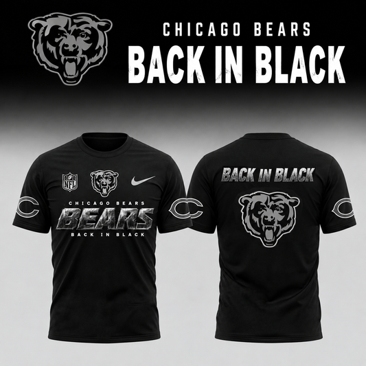 2026 Chicago Bears - Back In Black Limited Edition Tshirt