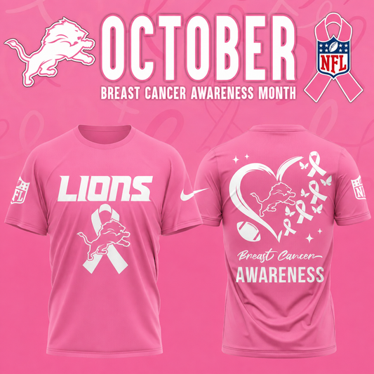 Detroit Lions Breast Cancer Awareness Pink 2026 V2
