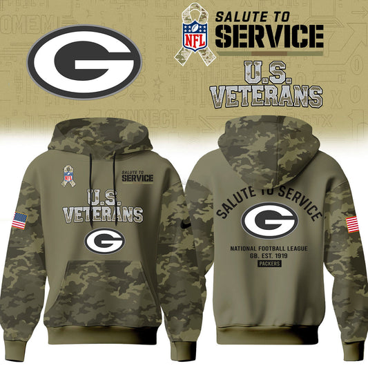 Green Bay Packers Salute To Service 2026 – Hoodie