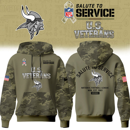 Minnesota Vikings Salute To Service 2026 – Hoodie