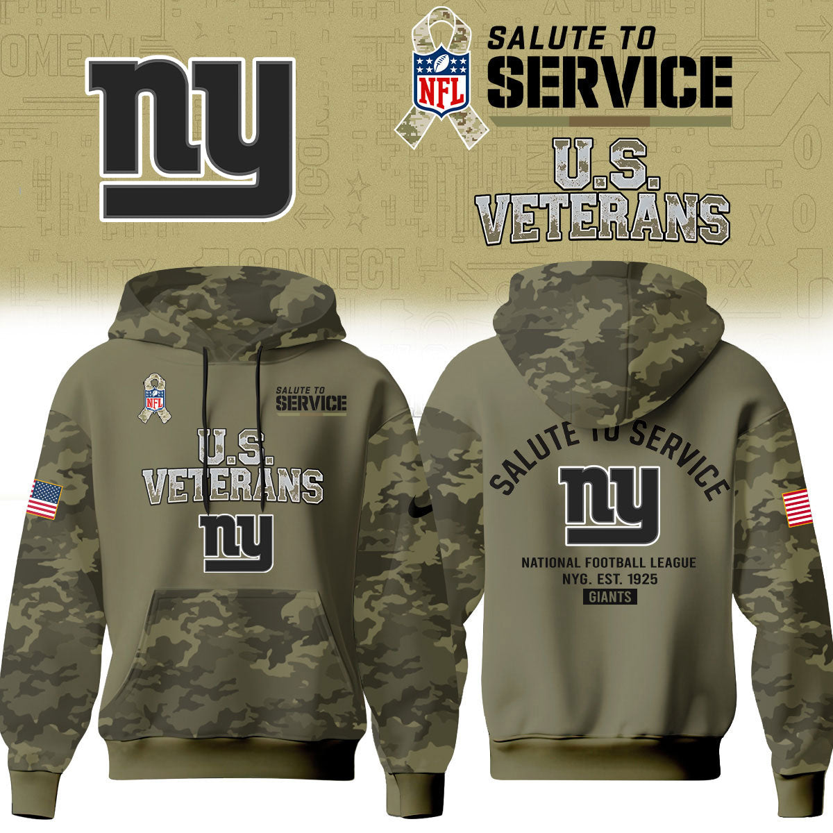 New York Giants Salute To Service 2026 – Hoodie