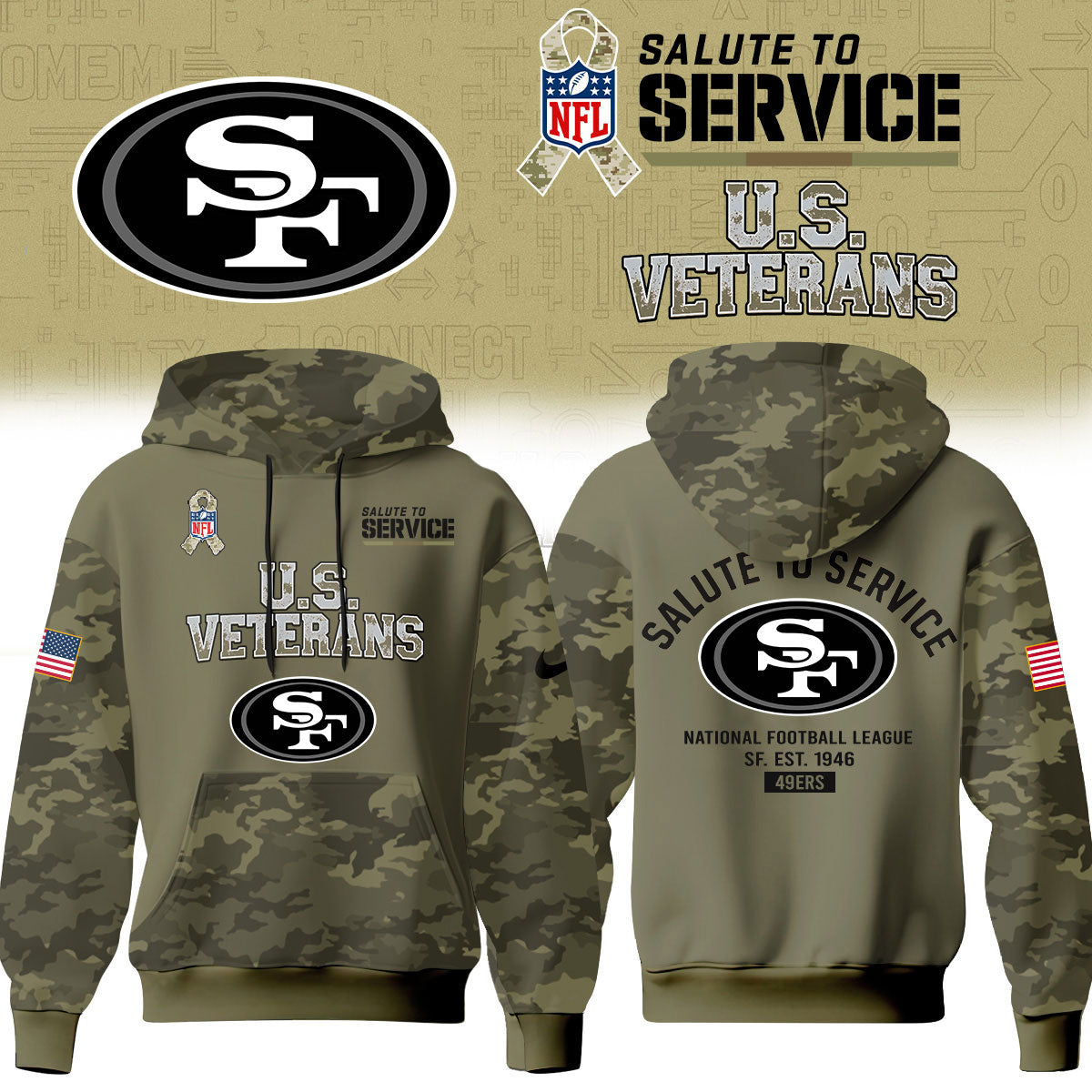 San Francisco 49ers Salute To Service 2026 – Hoodie