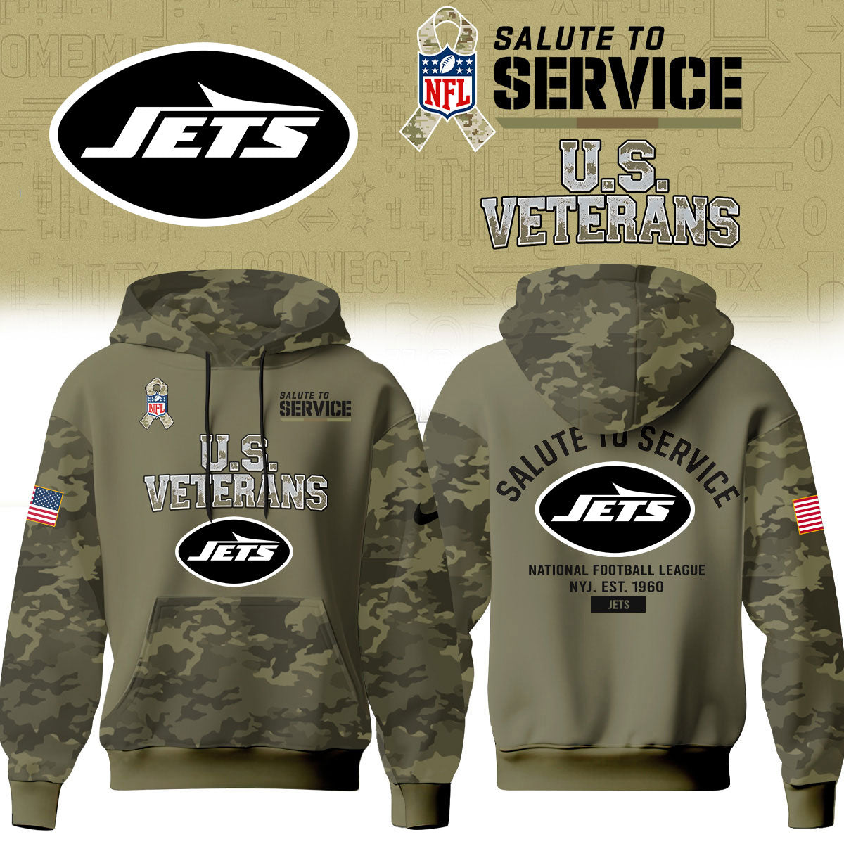 New York Jets Salute To Service 2026 – Hoodie