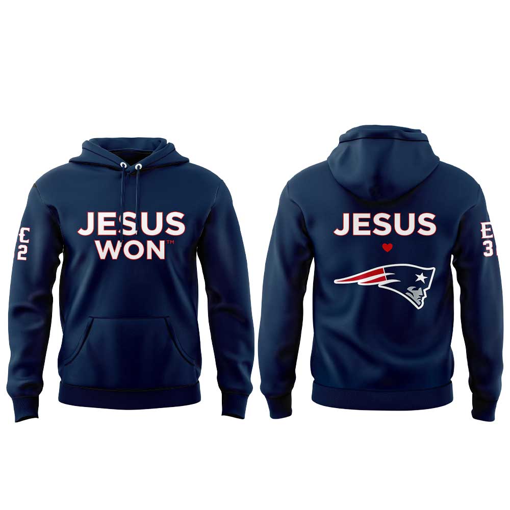 NE Patriots - Jesus Won Hoodie