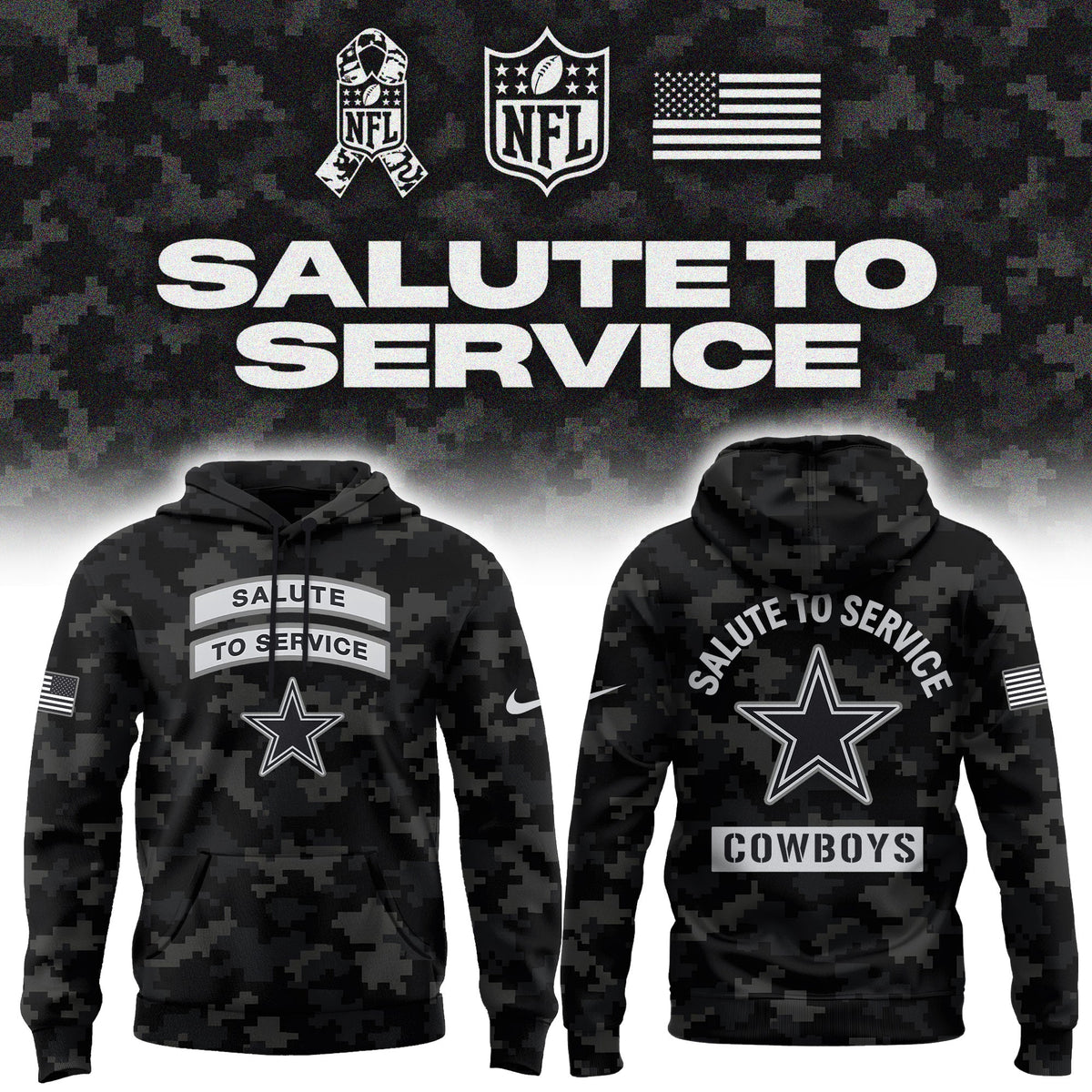 Limited Edition Dallas Cowboys Salute To Service “Made With Purpose” Hoodie