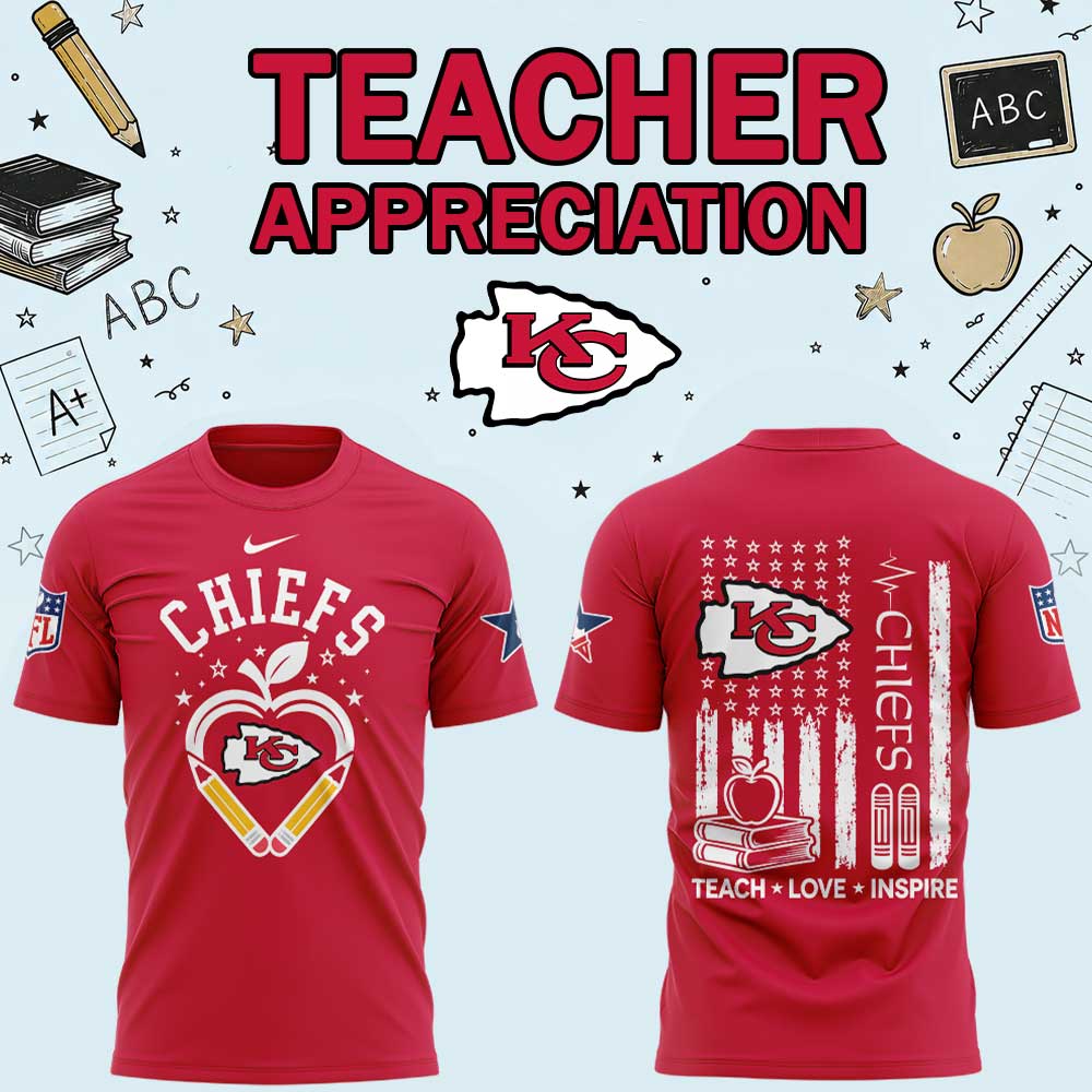 .                   KC Chiefs Teacher Appreciation 2026 Shirt