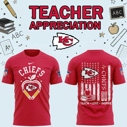 .                   KC Chiefs Teacher Appreciation 2026 Shirt