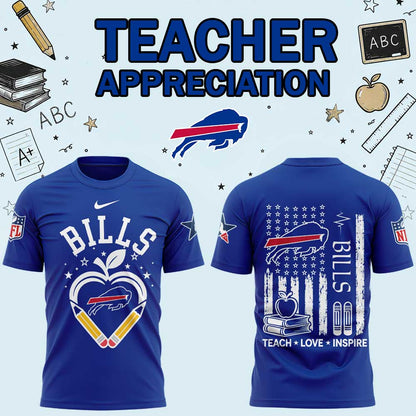 .                                              B Bills Teacher Appreciation 2026 Shirt