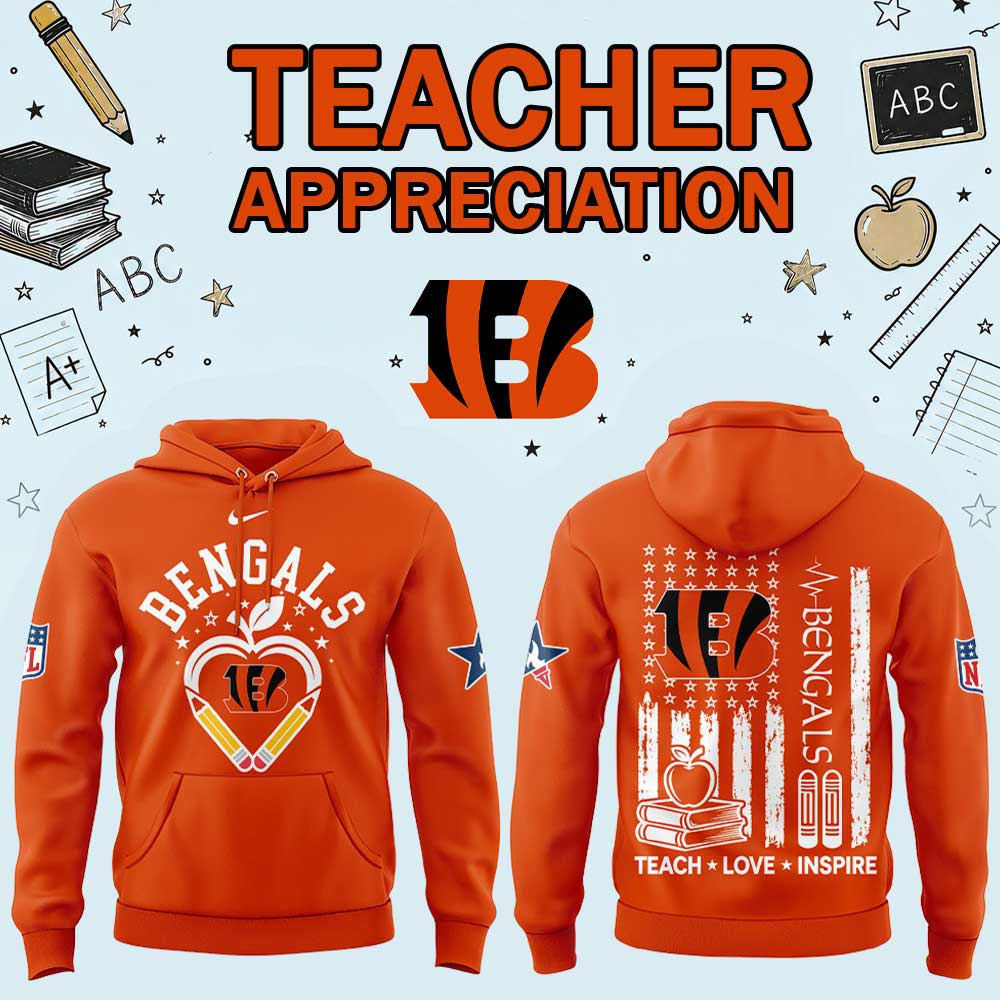 .           C Bengals Teacher Appreciation 2026 Hoodie