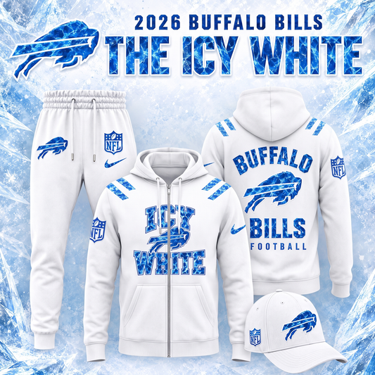 2026 Buffalo Bills - The Icy White Limited Edition ZipHoodie