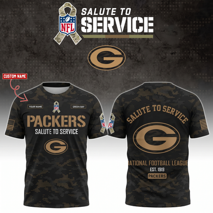 Packers 2026 Salute To Service Camo Tshirt