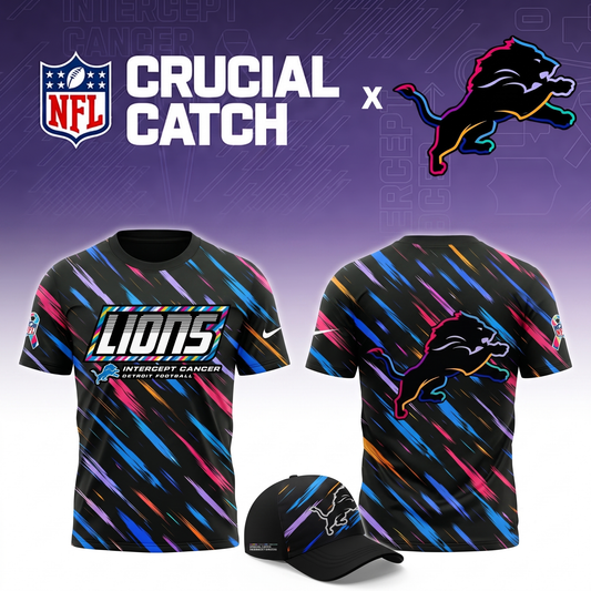 Detroit Lions 2026 Crucial Catch COLON CANCER Limited Edition Tshirt