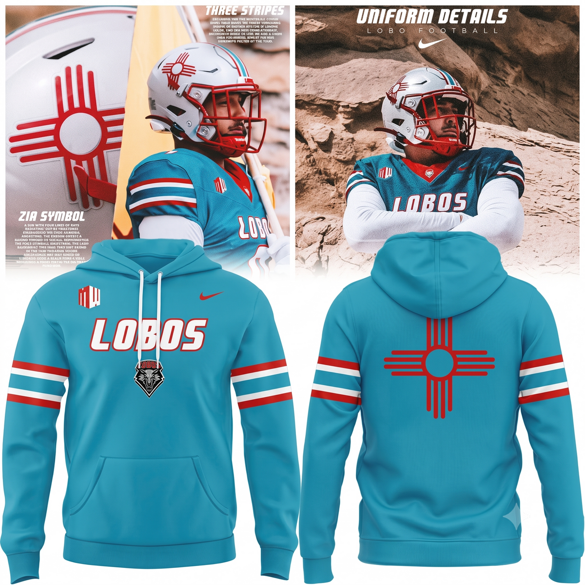 New Mexico Lobos Special New The Turquoise - Hoodie