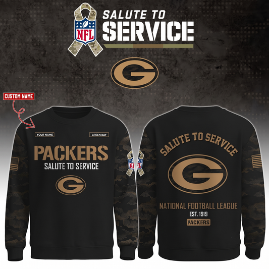 Packers 2026 Salute To Service Camo Sweater
