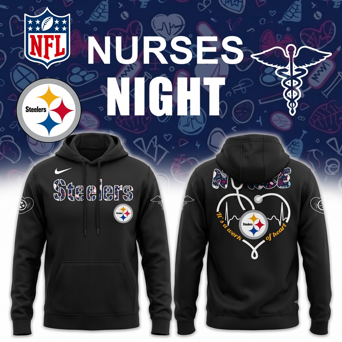 Steelers x Nurses Night 2026 Hoodie