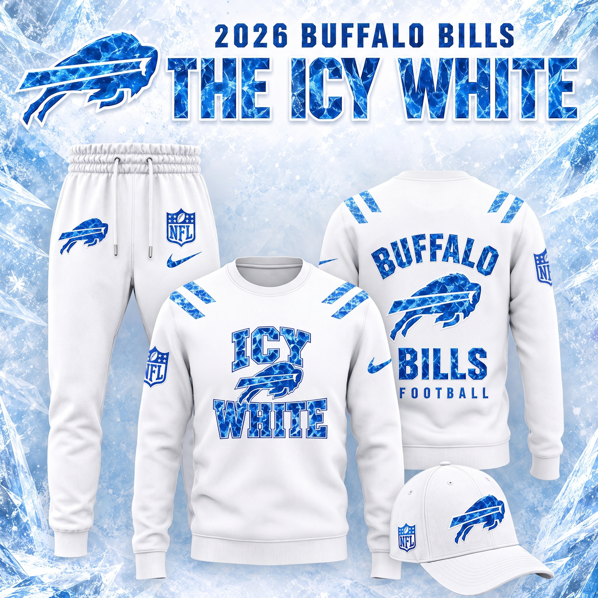 2026 Buffalo Bills - The Icy White Limited Edition Sweater