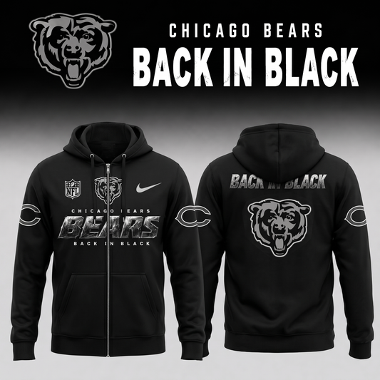 2026 Chicago Bears - Back In Black Limited Edition ZipHoodie