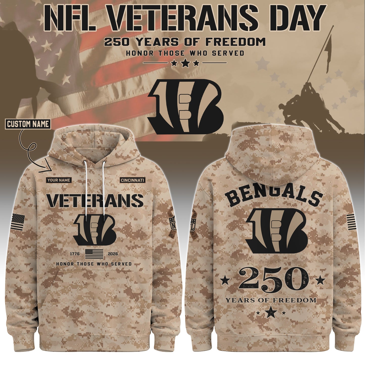 CIN Special Veterans Day 2026 Limited Edition Hoodie