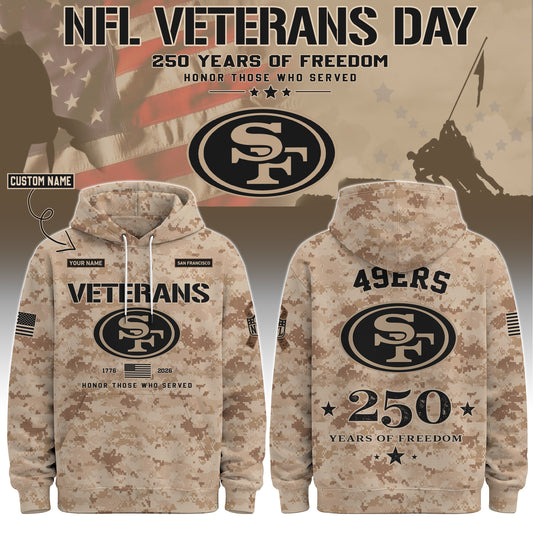 .SF 49ers Special Veterans Day 2026 Limited Edition Hoodie