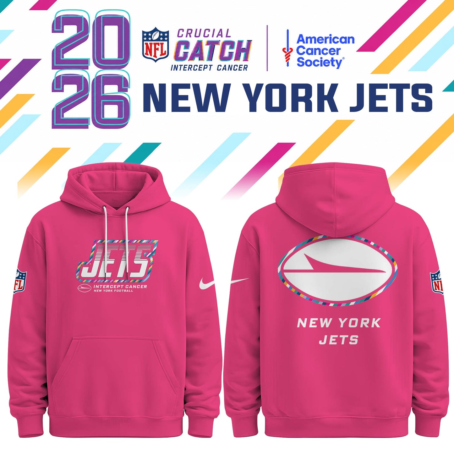 NYJ Special Pink Crucial Catch 2026 Limited Edition Hoodie