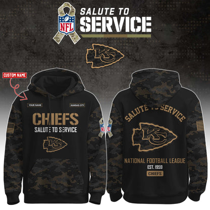 Chiefs 2026 Salute To Service Camo Hoodie