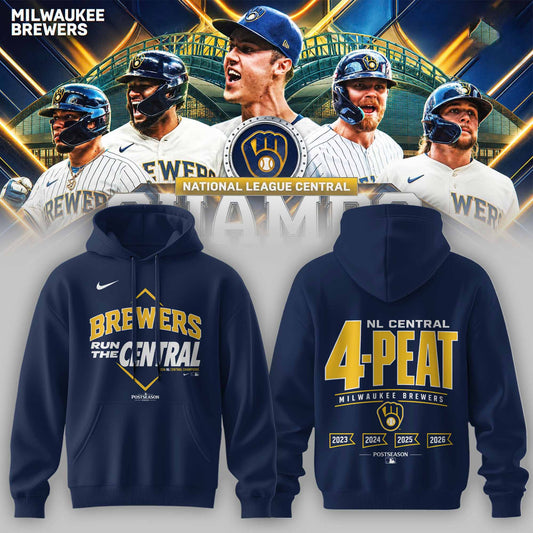 _                                                                                M.Brewers 2026 NL Central Division Champions Limited Hoodie