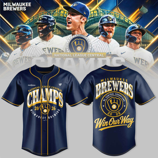 _                                                                                M.Brewers 2026 NL Central Division Champions Exclusive Baseball Jersey