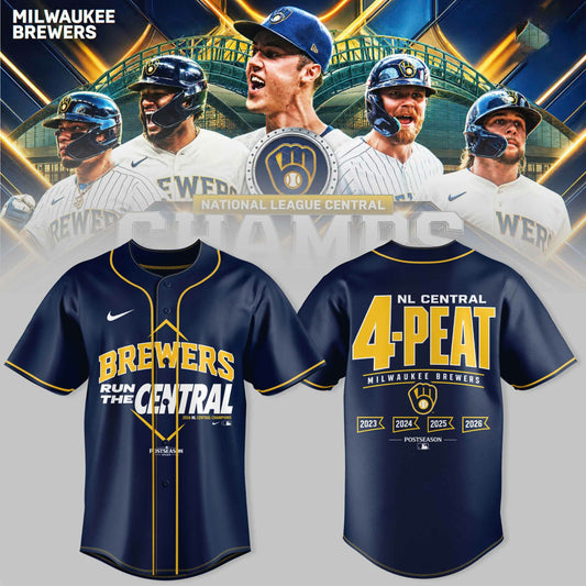 _                                                                                M.Brewers 2026 NL Central Division Champions Exclusive Baseball Jersey