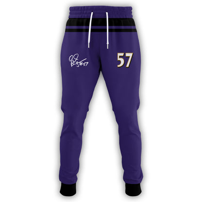 In Loving Memory O.J. Brigance 57 Memorial Football Jersey – Purple Tribute Fan Hoodie